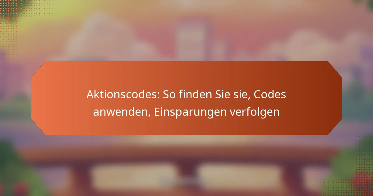 Aktionscodes: So finden Sie sie, Codes anwenden, Einsparungen verfolgen