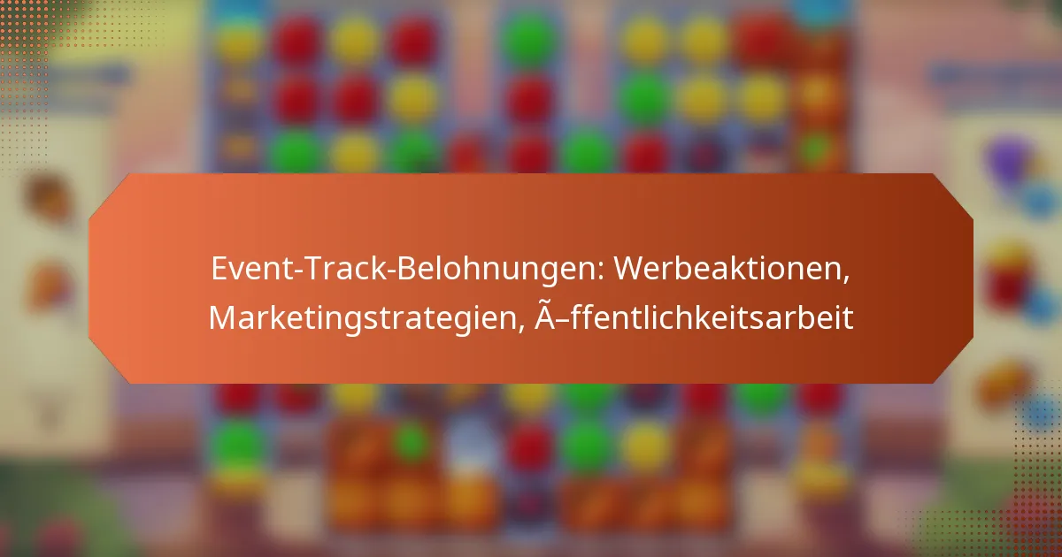 Event-Track-Belohnungen: Werbeaktionen, Marketingstrategien, Öffentlichkeitsarbeit