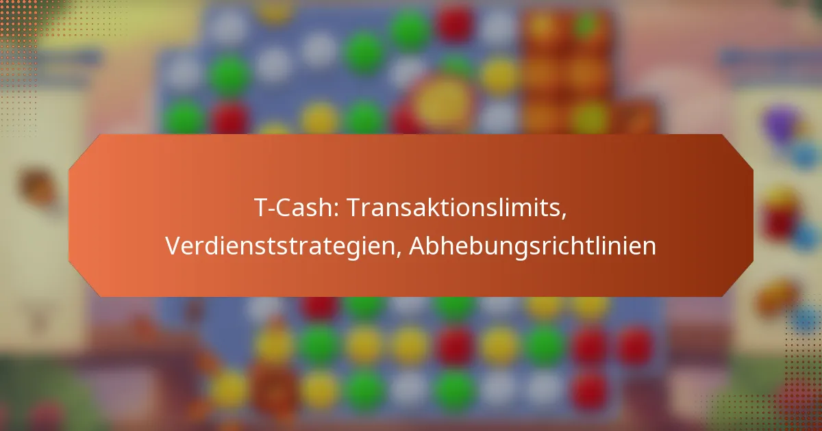 T-Cash: Transaktionslimits, Verdienststrategien, Abhebungsrichtlinien