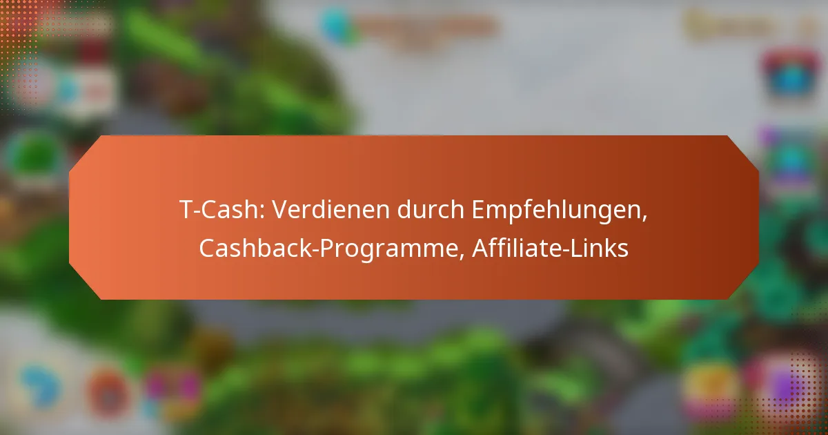 T-Cash: Verdienen durch Empfehlungen, Cashback-Programme, Affiliate-Links