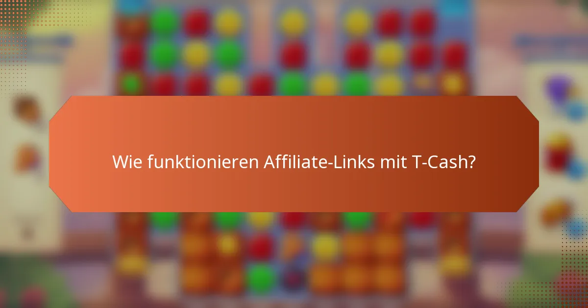 Wie funktionieren Affiliate-Links mit T-Cash?