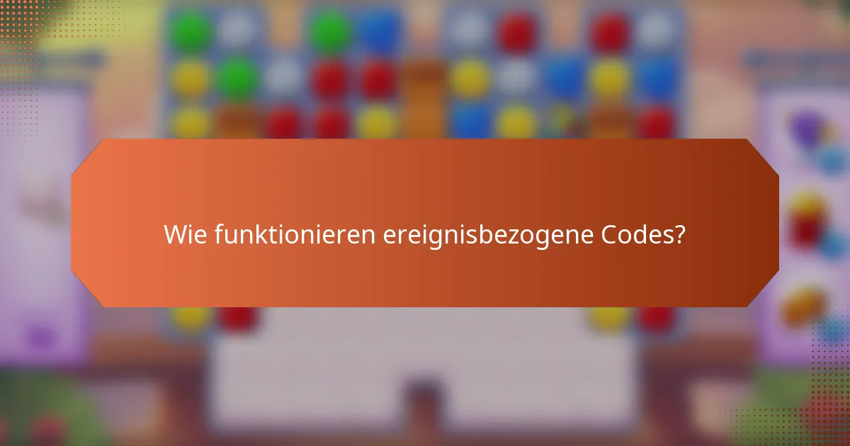 Wie funktionieren ereignisbezogene Codes?